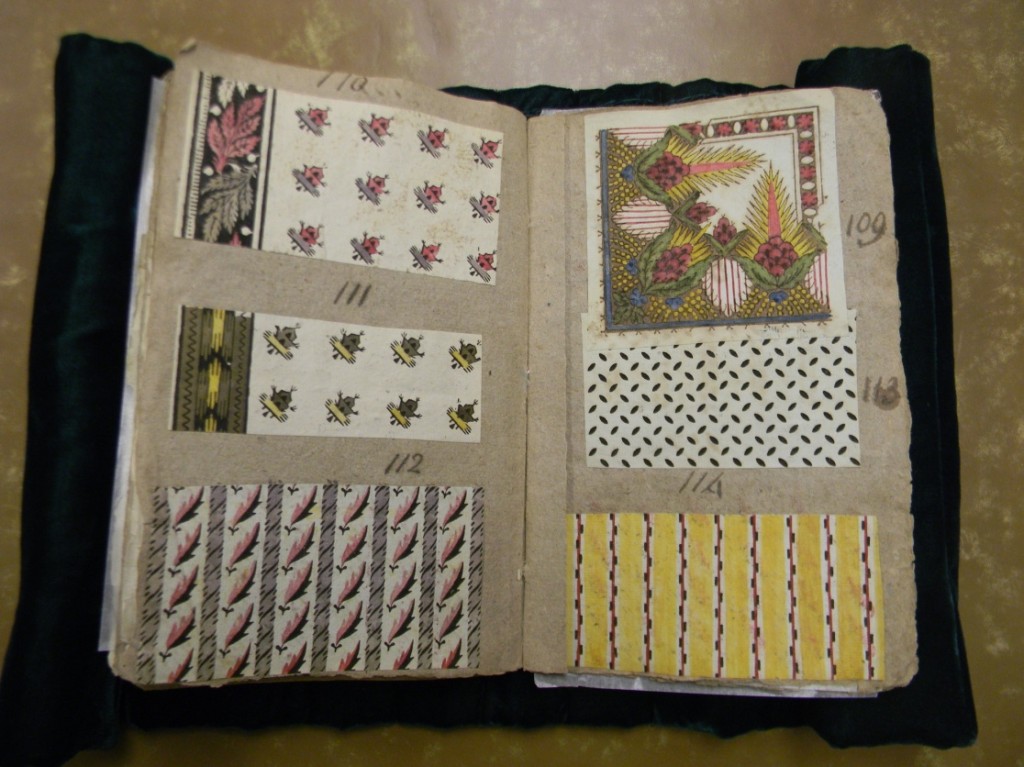 Sample book of designs for printed cottons by Archibald Hamilton Rowan dating from 1795 to 1799. Rowan and Aldred were partners between 1797 and 1799. They likely offered patterns very similar to those illustrated. Joseph Downs Collection, Winterthur Library. 